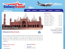 Tablet Screenshot of galaxytravel.ca